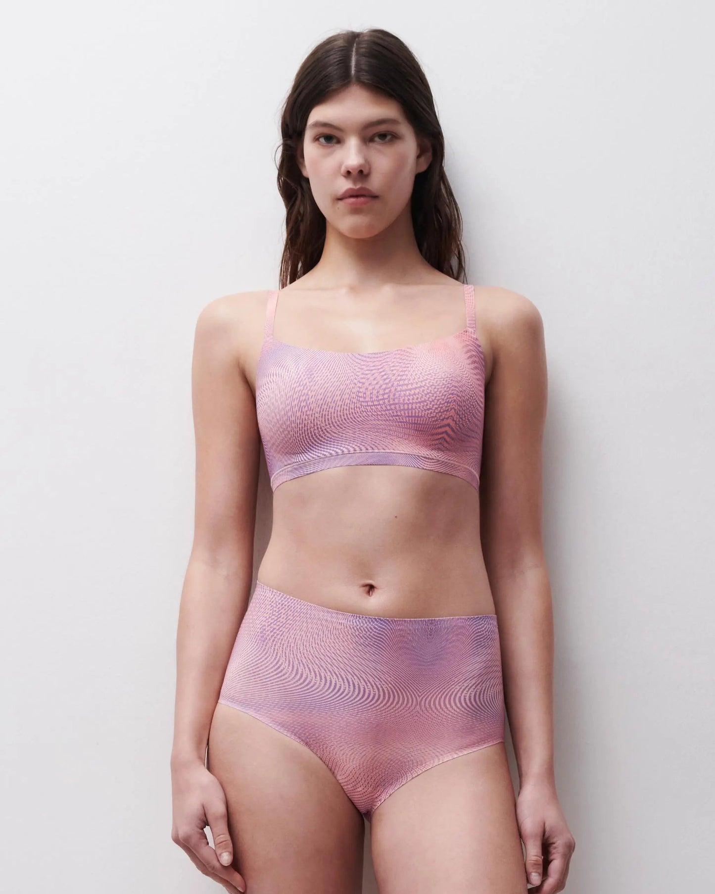 Bralette softstretch topp spilefri chantelle, mønster Iris print, undertøy sømløs dame norge Frilin