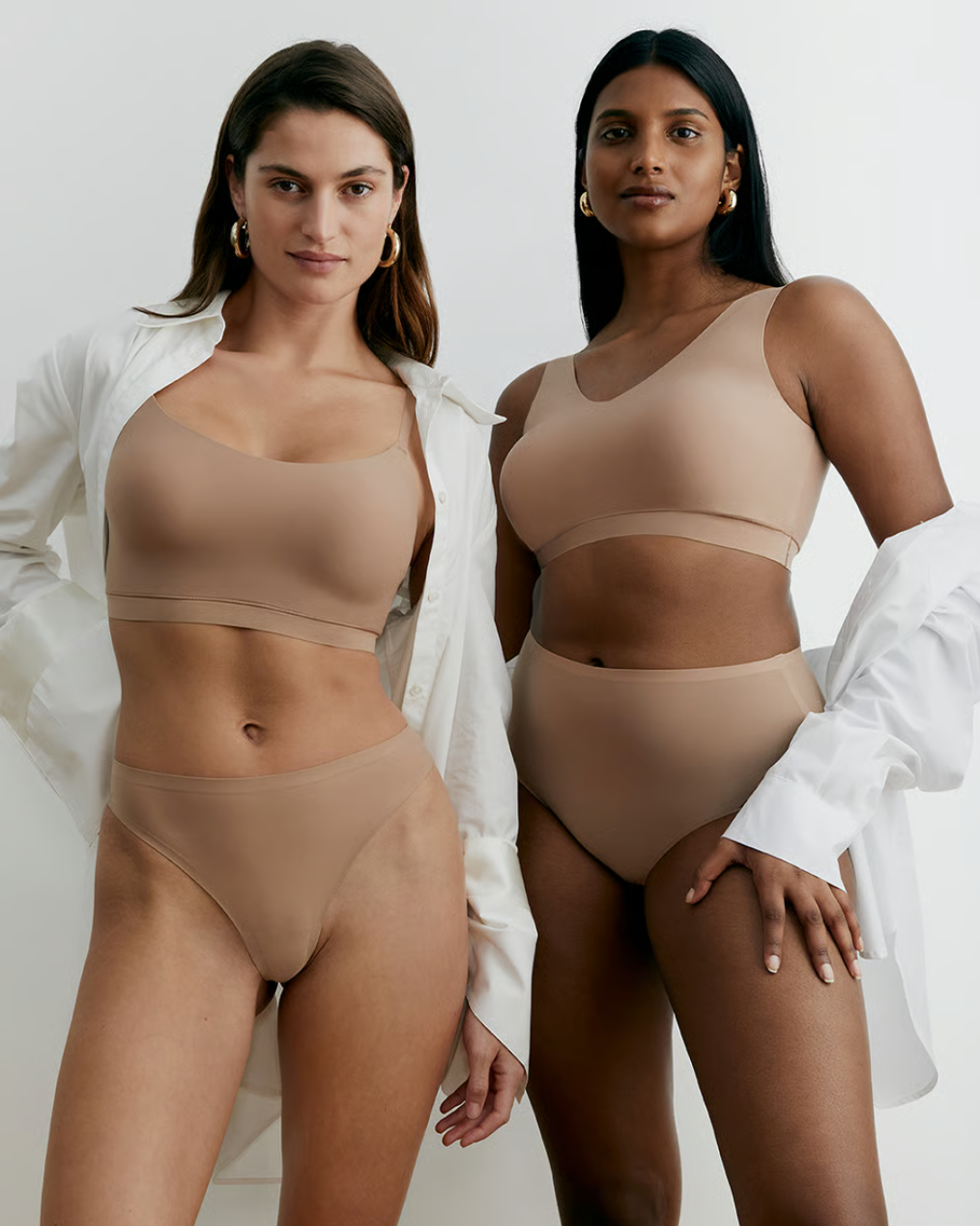 Softstetch bralette topp padded beige coffee latte, chantelle frilin, BH undertøy norge dame