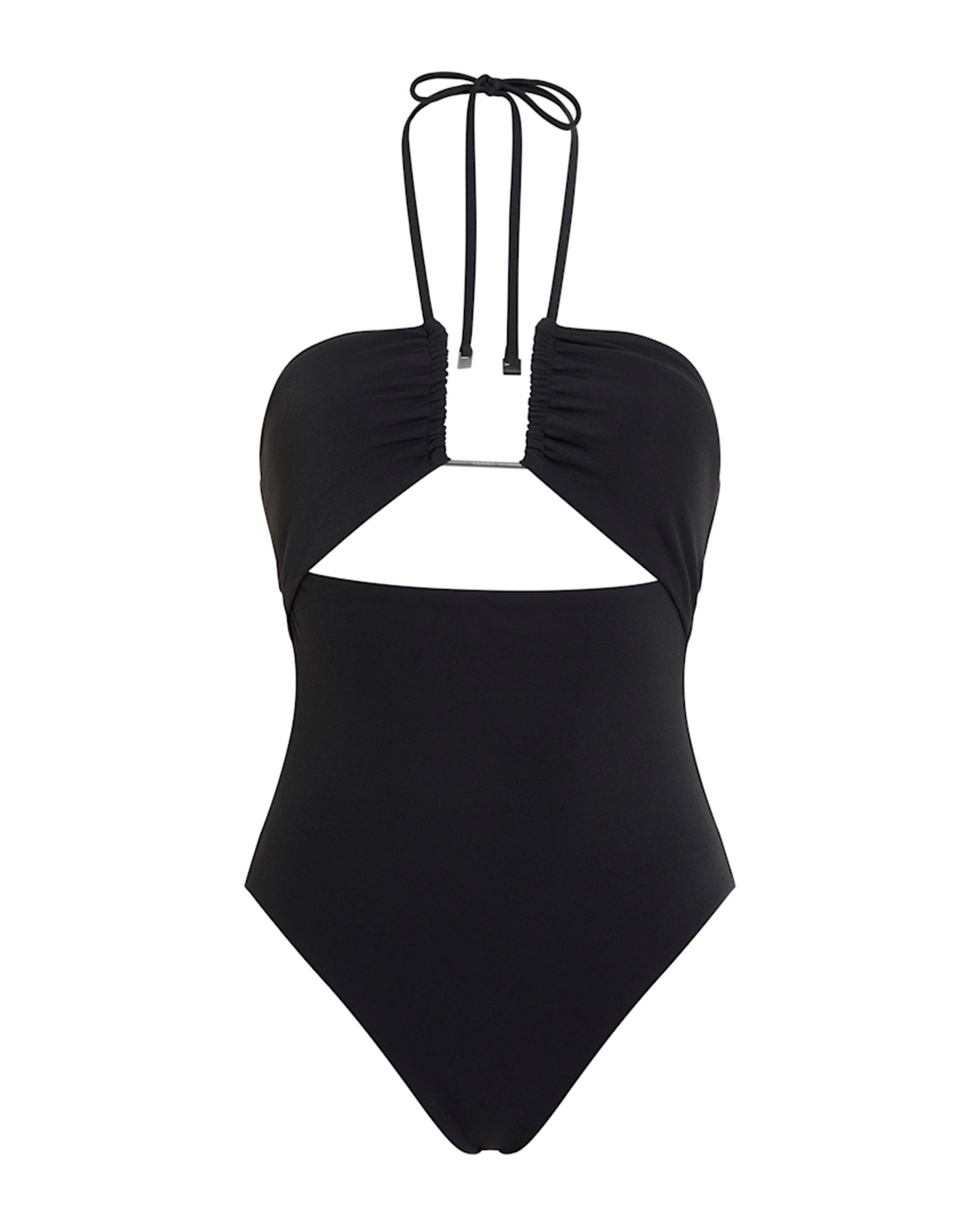 Badedrakt bandeau one piece calvin klein wire swimwear svart sort black, norge frilin badetøy