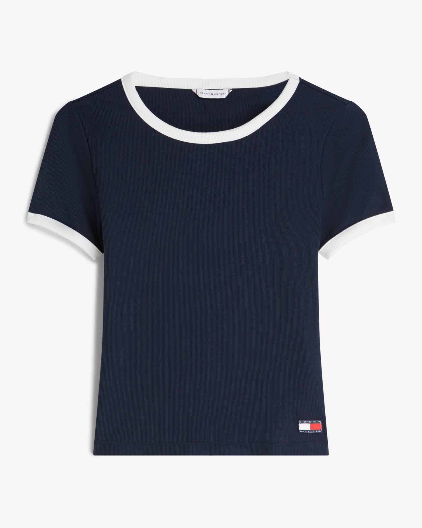 T-skjorte loungewear Tommy Hilfiger ribbet bomull cotton, blå dark navy, Nattøy undertøy dame norge frilin