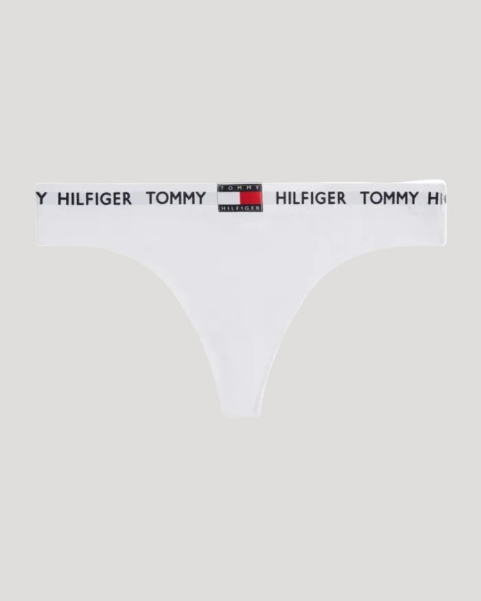 Thong Tommy Hilfiger heritage classic cotton string, undertøy frilin norge, bomull hvit