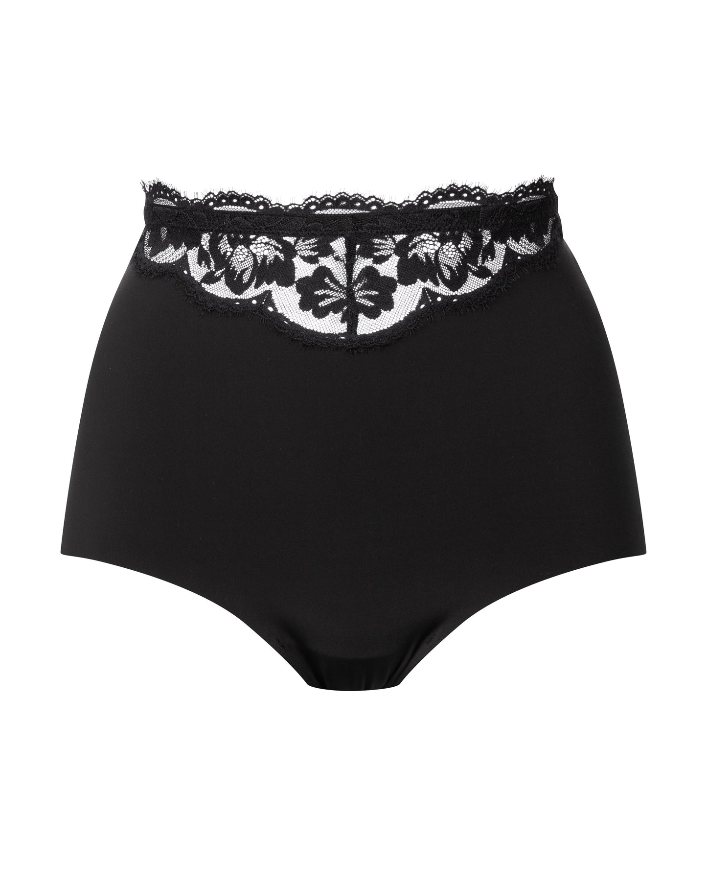 Truse høy high waist Mey amazing, black svart blonde sømløs undertøy