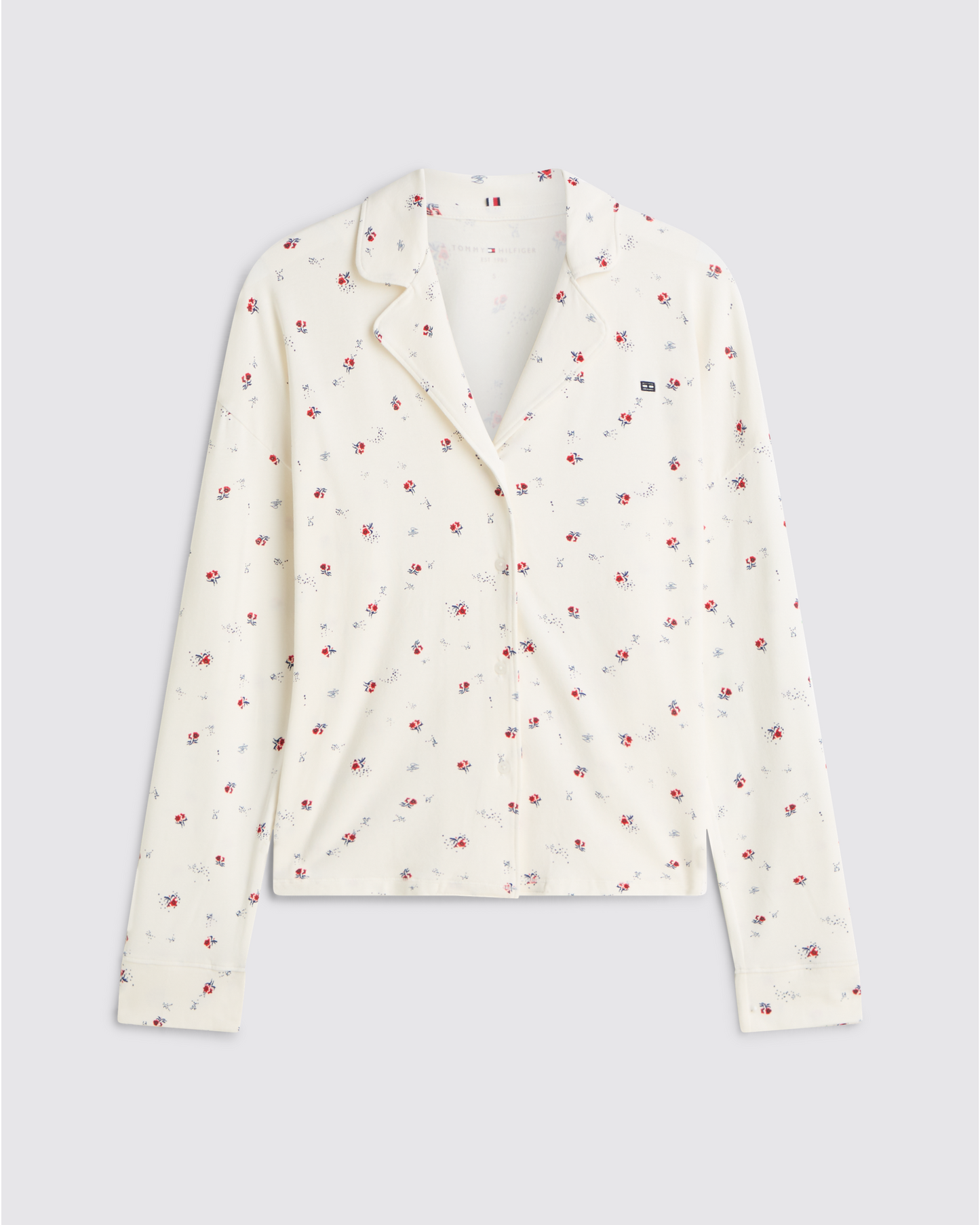 Nattøy loungewear pysjamas Tommy Hilfiger bomull cotton modal, skjorte shirt essential print, dame norge frilin