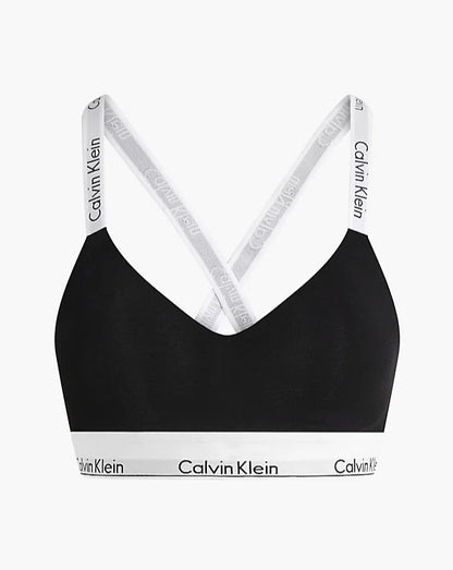 Calvin Klein bralette logo, undertøy bomull svart