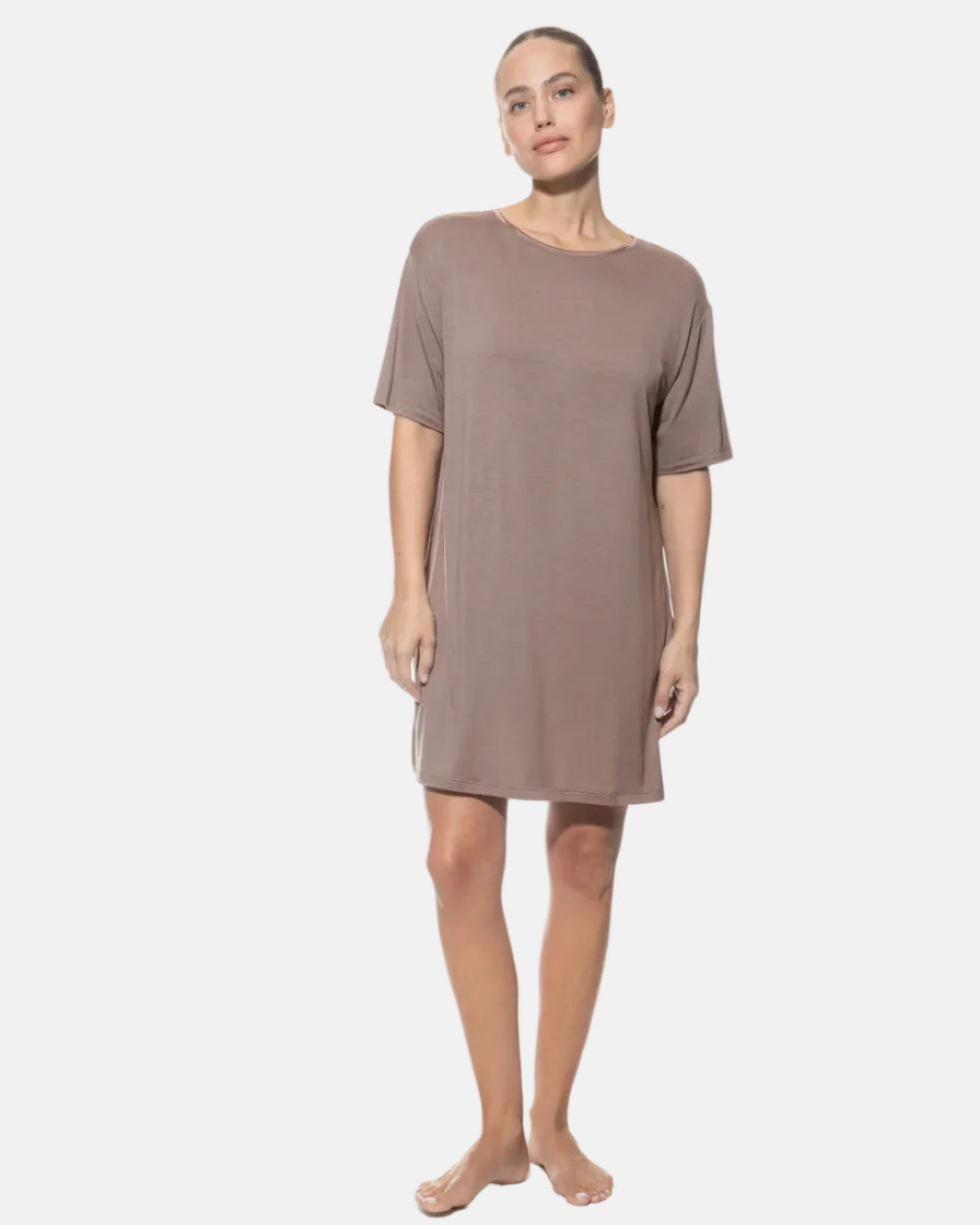 Nattkjole kort Mey Pure chic, modal beige brun thunder grey, Nattøy undertøy dame norge frilin