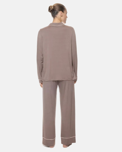 Pysjamas loungewear pure chic Mey beige brun modal, nattøy undertøy norge dame frilin