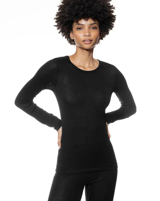 Ullundertøy merinoull silke, genser trøye black svart wool love Mey, Frilin undertøy norge dame