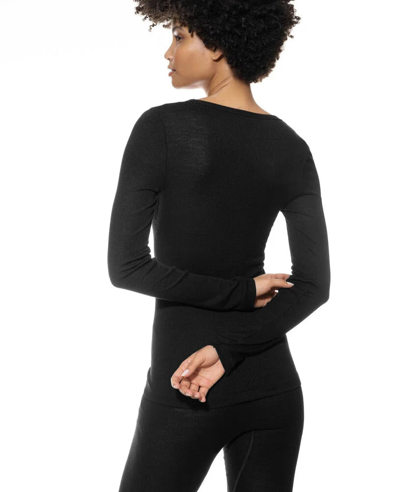 Ullundertøy merinoull silke, genser trøye black svart wool love Mey, Frilin undertøy norge dame