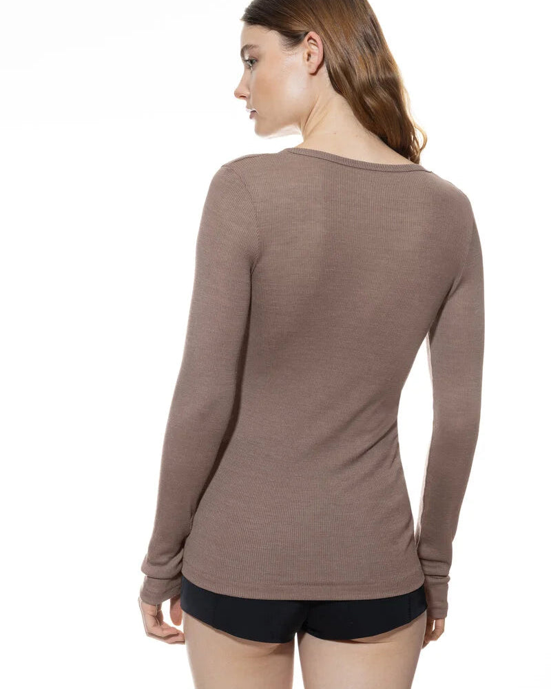 Ullundertøy merinoull silke, genser trøye taupe beige wool love Mey, Frilin undertøy norge dame