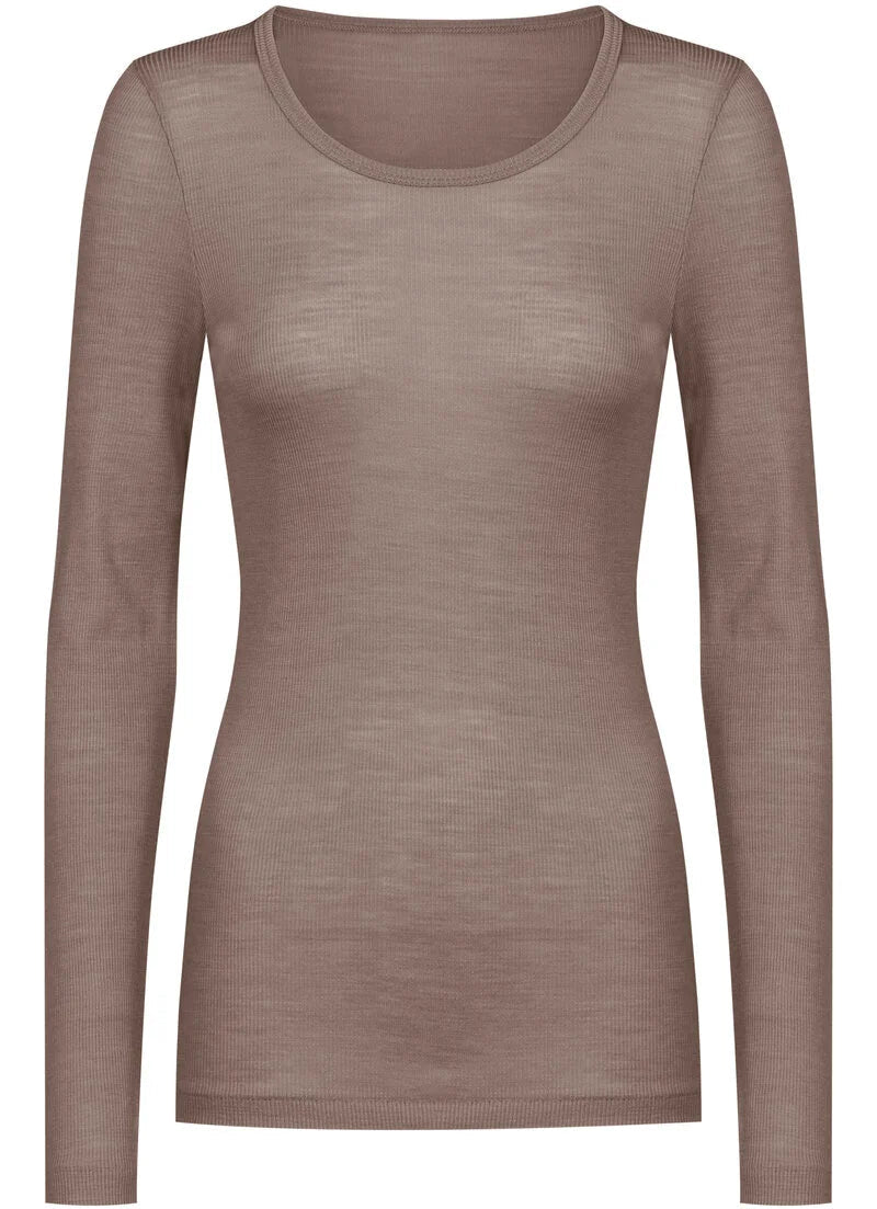 Ullundertøy merinoull silke, genser trøye taupe beige wool love Mey, Frilin undertøy norge dame