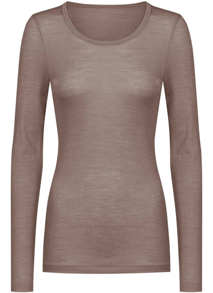 Ullundertøy merinoull silke, genser trøye taupe beige wool love Mey, Frilin undertøy norge dame