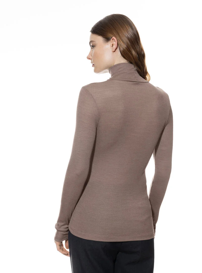 Ullundertøy pologenser høyhalset turtleneck, merinoull silke genser trøye, taupe beige wool love Mey, Frilin undertøy norge dame