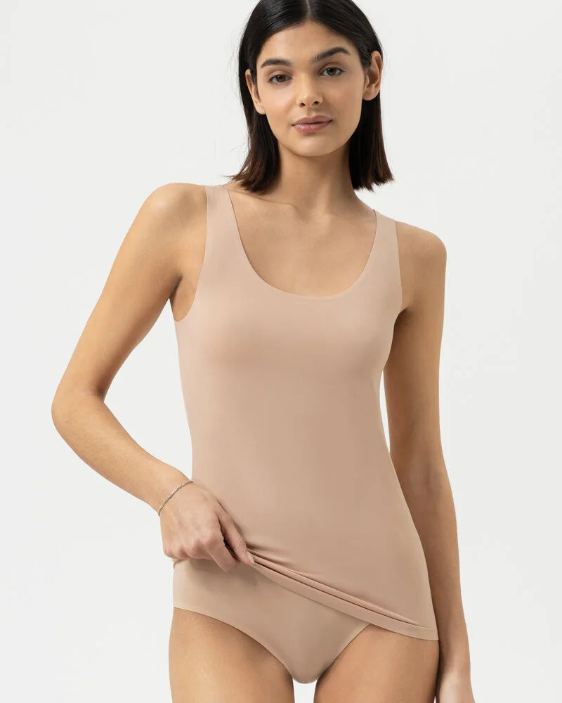 Sømløs tank topp singlet beige tan nude, simply better invisibles Mey, Frilin undertøy norge dame