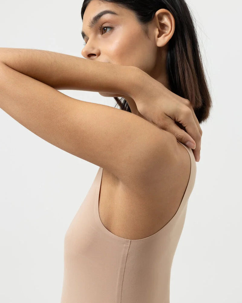 Sømløs tank topp singlet beige tan nude, simply better invisibles Mey, Frilin undertøy norge dame