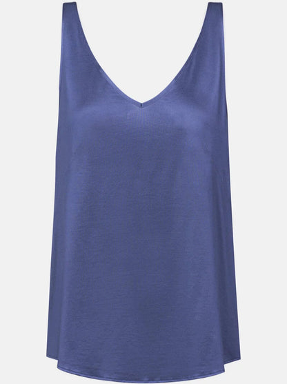 Pysjamas Camisole tank topp, so elegant Mey blå blue viskose bomull, nattøy norge dame frilin