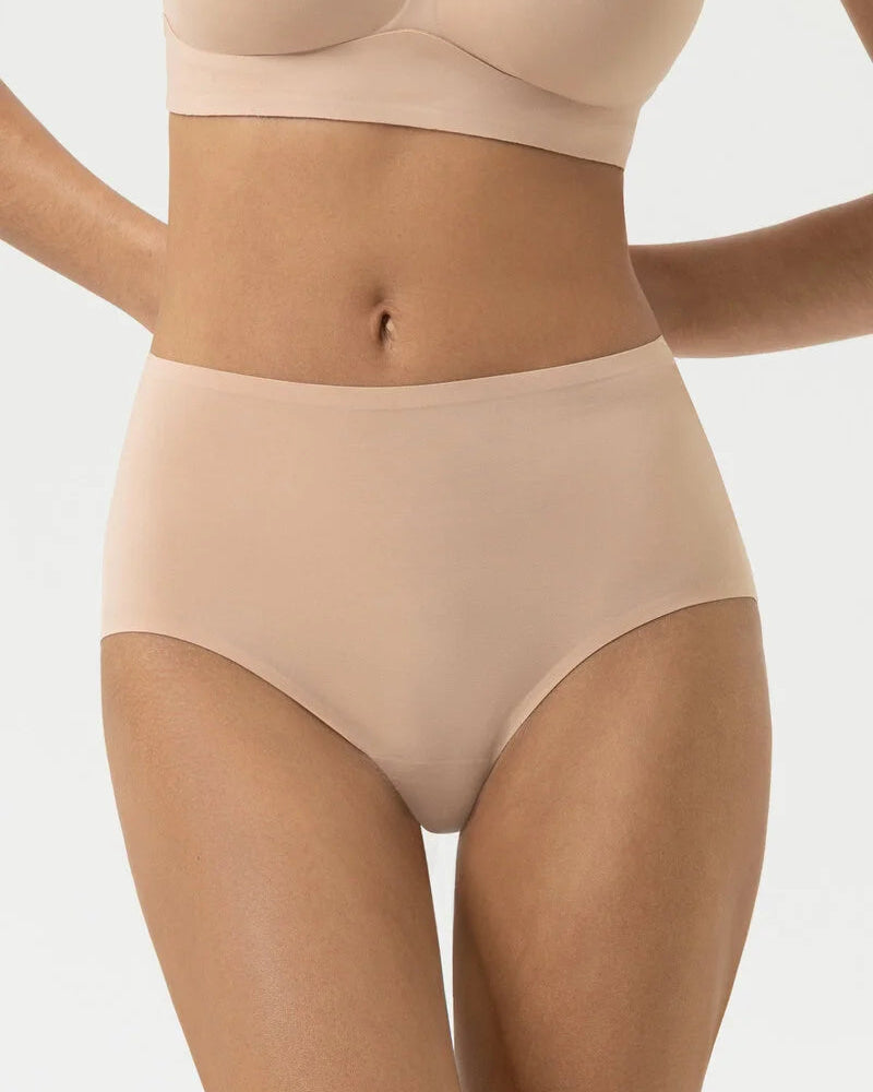 Truse med høyt liv sømløs high waist tan beige nude, simply better invisibles Mey, Frilin undertøy norge dame