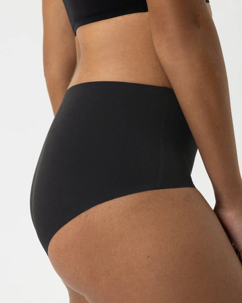 Truse med høyt liv sømløs high waist svart sort, simply better invisibles Mey, Frilin undertøy norge dame