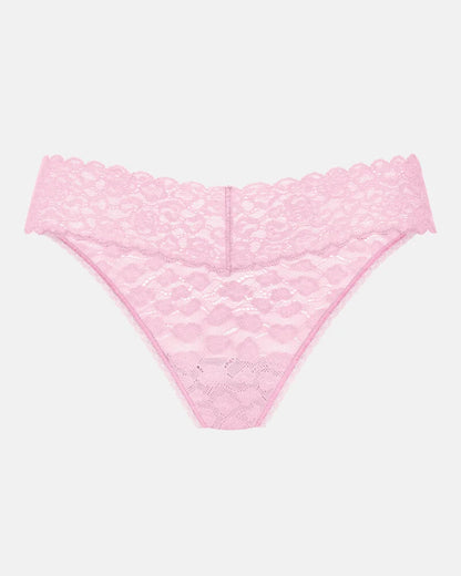 Thong stringtruse blonde, soft pink rosa lace, savage lace mey undertøy frilin