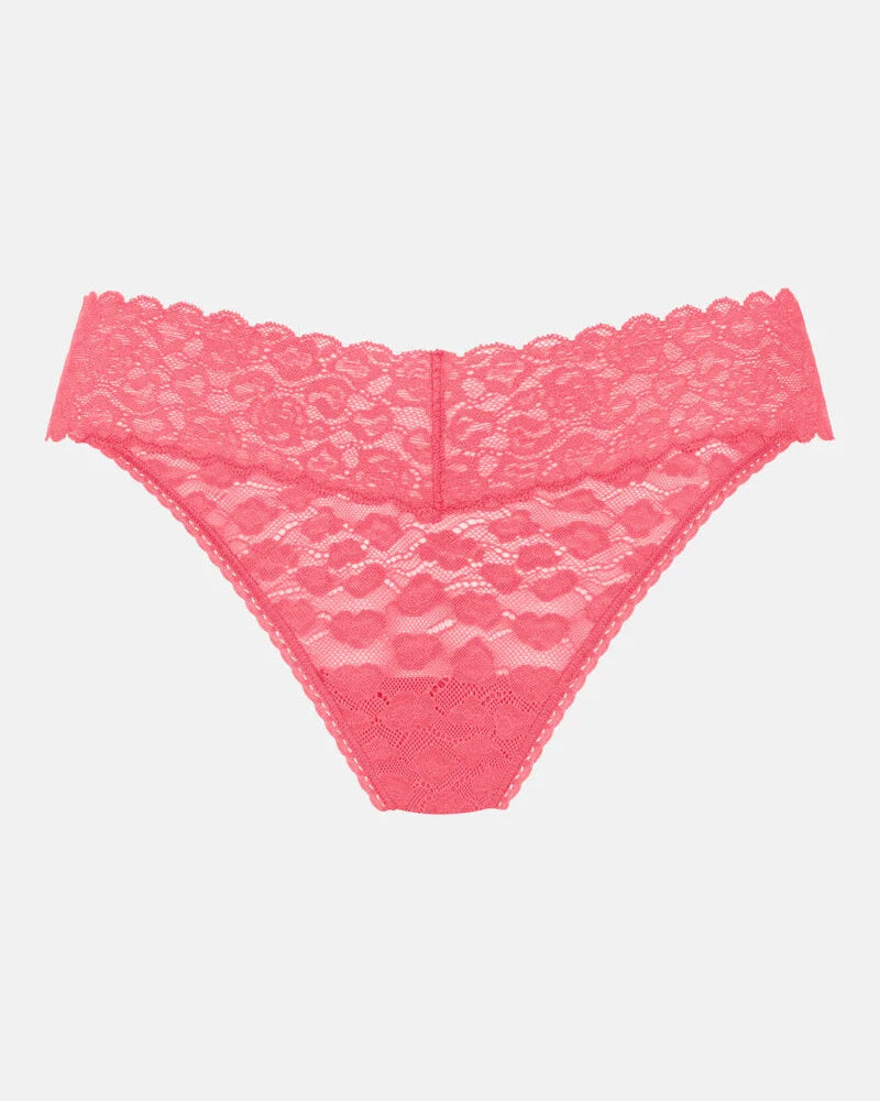 Thong stringtruse blonde, hot paradise pink rosa lace, savage lace mey undertøy frilin