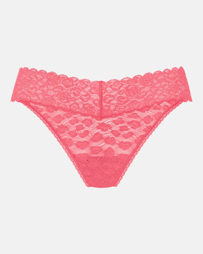 Thong stringtruse blonde, hot paradise pink rosa lace, savage lace mey undertøy frilin