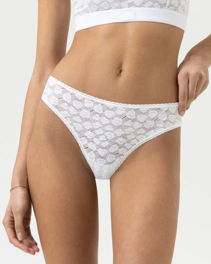 Truse jazz høy skjæring blonde, white hvit lace, savage lace mey undertøy frilin