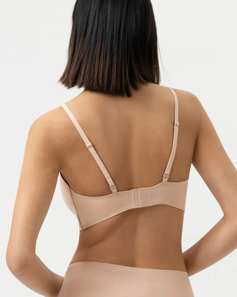 Spilefri sømløs triangel BH beige nude tan, simply better invisibles Mey, Frilin undertøy norge dame