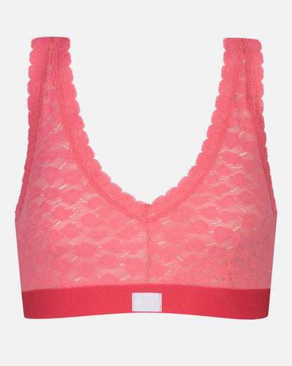 Bralette topp bustier BH wireless spilefri, mey savage lace hot paradise pink rosa frilin dame norge