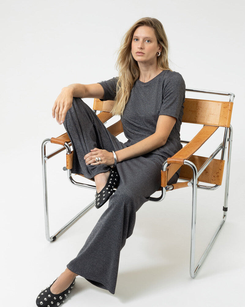 T-skjorte topp loungewear komfortabel, Mey Sparkling rib grå grey viskose, undertøy norge dame frilin