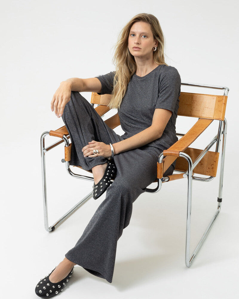 Bukse loungewear vid løs komfortabel, Mey Sparkling rib grå grey viskose, undertøy norge dame frilin