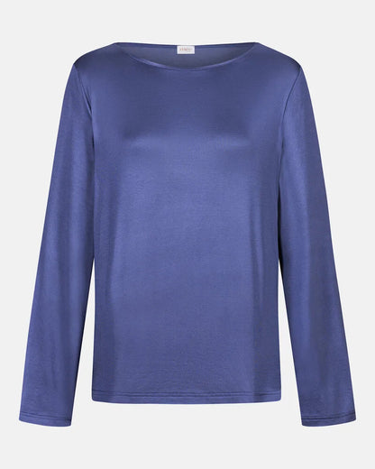 Pysjamas genser loungewear viskose nattøy, blå blue pure shine Mey, norge dame frilin