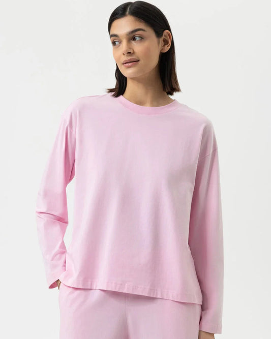 Sweatshirt jumper genser loungewear Mey, rosa soft pink bomull cotton, Nattøy undertøy dame norge frilin