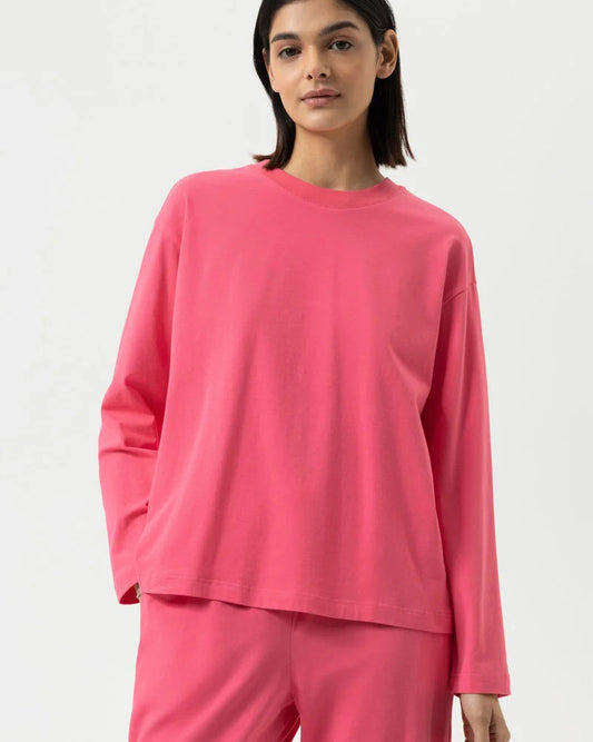 Sweatshirt jumper genser loungewear Mey, rosa hot paradise pink bomull cotton, Nattøy undertøy dame norge frilin