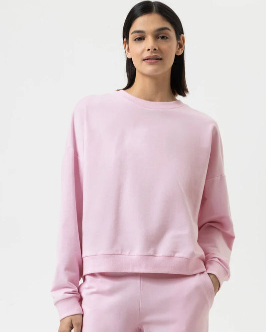 Sweatshirt jumper genser loungewear Mey, rosa soft pink bomull cotton, Nattøy undertøy dame norge frilin