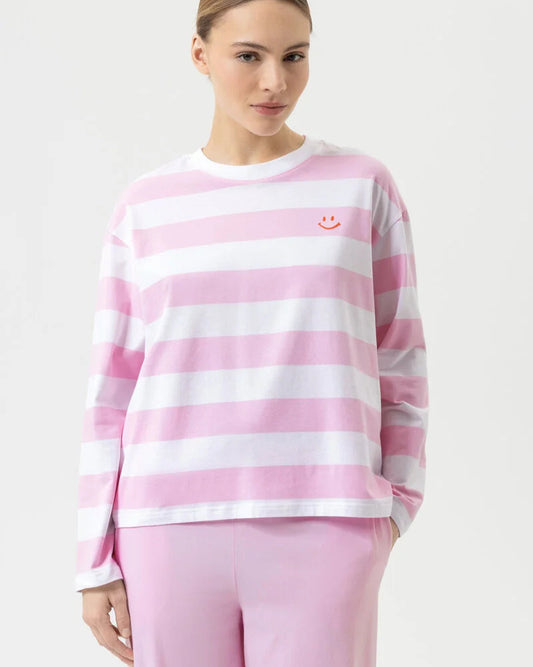 Sweatshirt jumper genser loungewear Mey, rosa soft pink bomull cotton, Nattøy undertøy dame norge frilin
