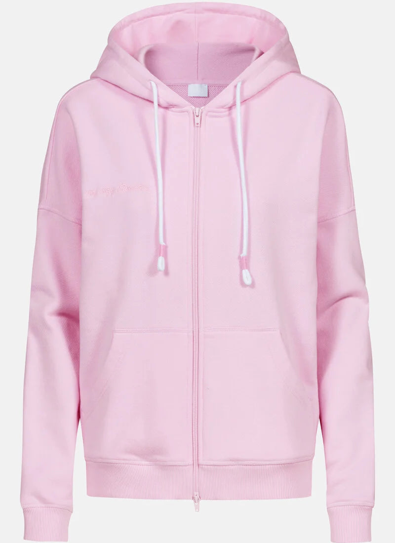 loungewear jakke hoodie zip Mey, rosa soft pink bomull cotton, Nattøy undertøy dame norge frilin