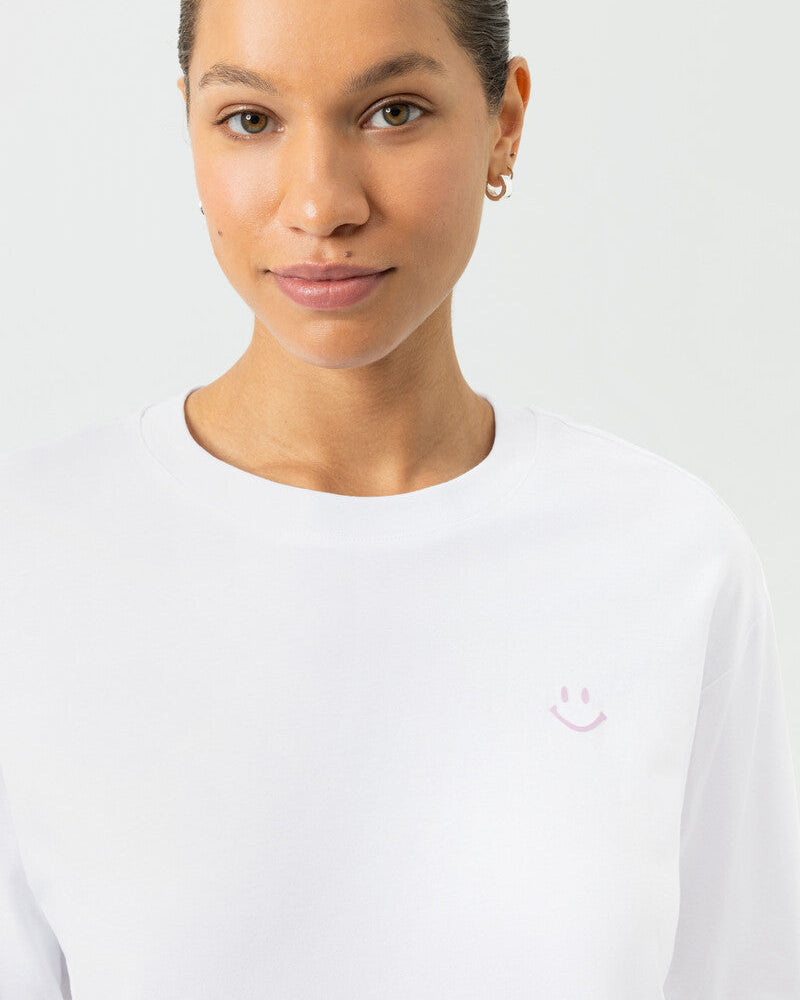 Sweatshirt jumper genser loungewear Mey solid love, hvit white bomull cotton, Nattøy undertøy dame norge frilin
