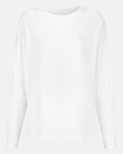 Sweatshirt jumper genser loungewear Mey solid love, hvit white bomull cotton, Nattøy undertøy dame norge frilin