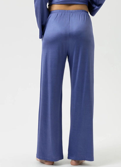 Pysjamas bukse nattbukse loungewear viskose nattøy, blå blue pure shine Mey, norge dame frilin