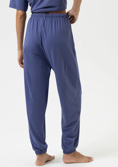 Joggebukse nattbukse pysjamas pysj Mey, blå blue bomull cotton, Nattøy undertøy dame norge frilin