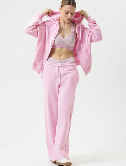 Joggebukse vid løs baggy loungewear Mey, rosa soft pink bomull cotton, Nattøy undertøy dame norge frilin