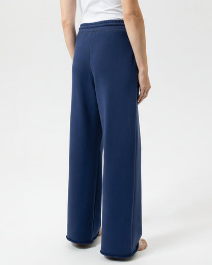 Joggebukse vid løs baggy loungewear Mey mellow cotton, blå navy bomull, Nattøy undertøy dame norge frilin