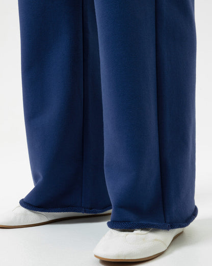 Joggebukse vid løs baggy loungewear Mey mellow cotton, blå navy bomull, Nattøy undertøy dame norge frilin