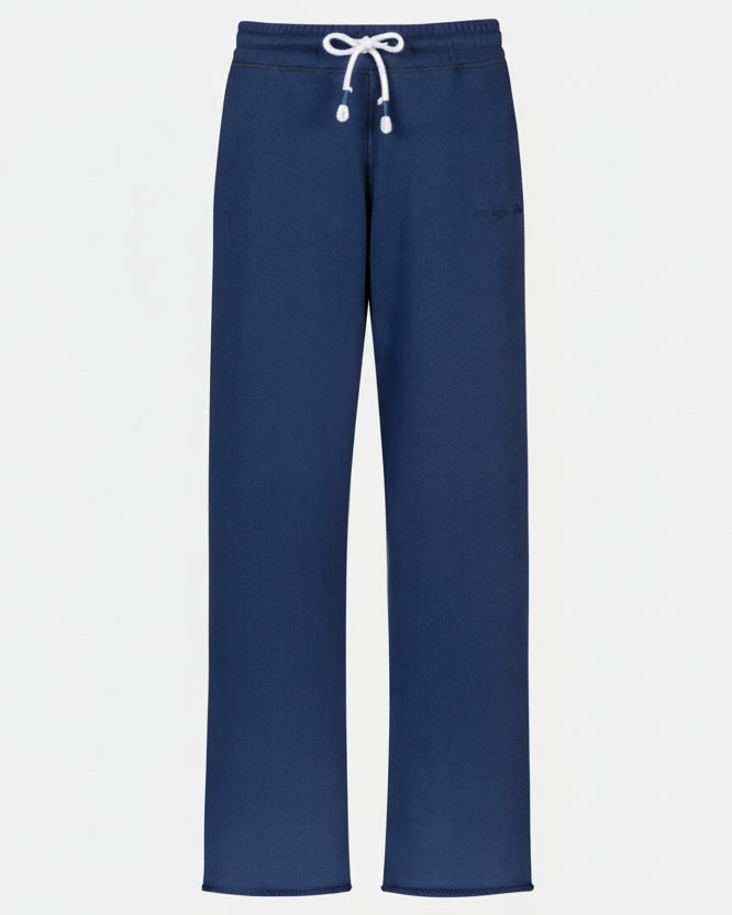 Joggebukse vid løs baggy loungewear Mey mellow cotton, blå navy bomull, Nattøy undertøy dame norge frilin