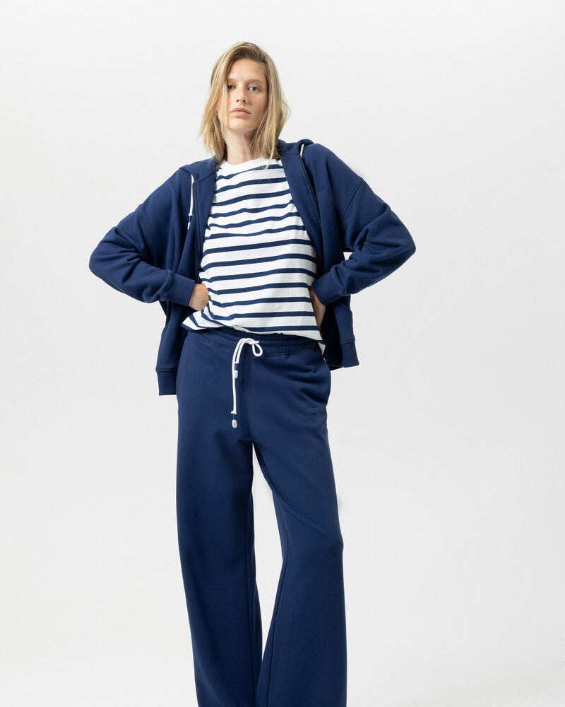 loungewear jakke hoodie zip Mey mellow cotton, blå navy bomull, Nattøy undertøy dame norge frilin