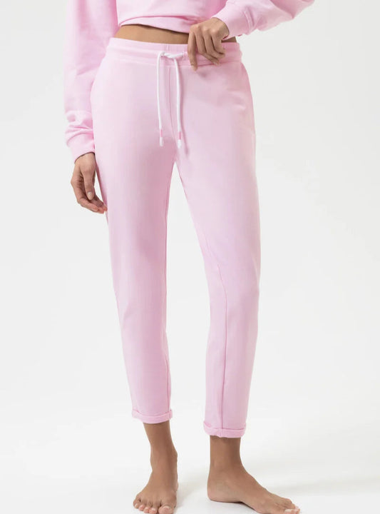 Joggebukse loungewear smal ankel Mey, rosa soft pink bomull cotton, Nattøy undertøy dame norge frilin