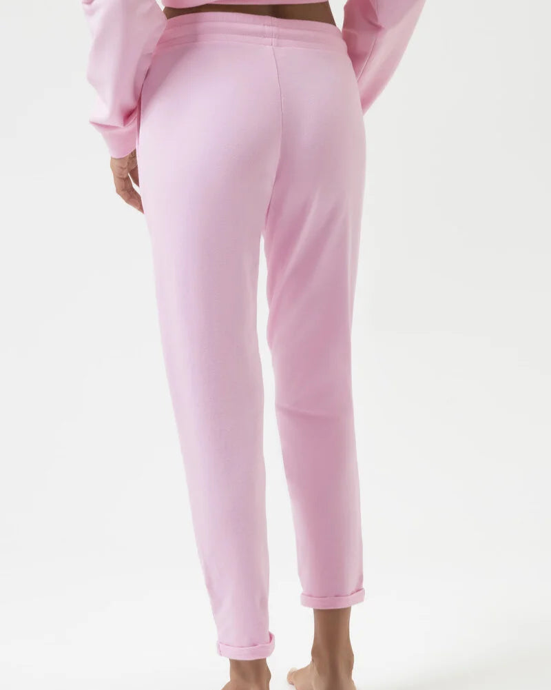 Joggebukse loungewear smal ankel Mey, rosa soft pink bomull cotton, Nattøy undertøy dame norge frilin