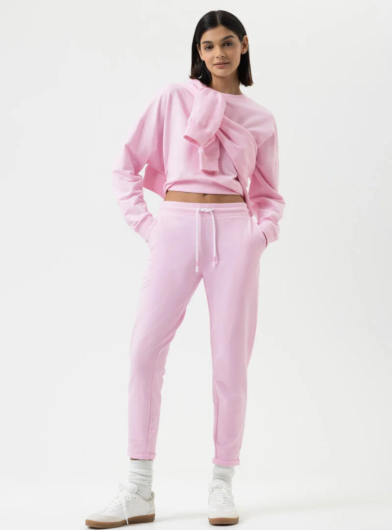 Joggebukse loungewear smal ankel Mey, rosa soft pink bomull cotton, Nattøy undertøy dame norge frilin