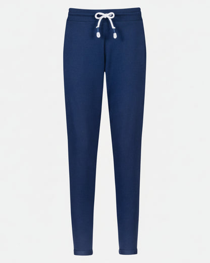 Joggebukse loungewear smal ankel Mey, blå blue navy bomull cotton, Nattøy undertøy dame norge frilin