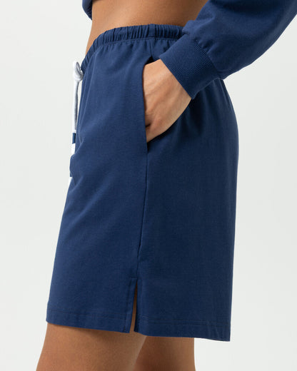Shorts pysjamas nattøy Mey mellow cotton, blå navy bomull, undertøy dame norge frilin