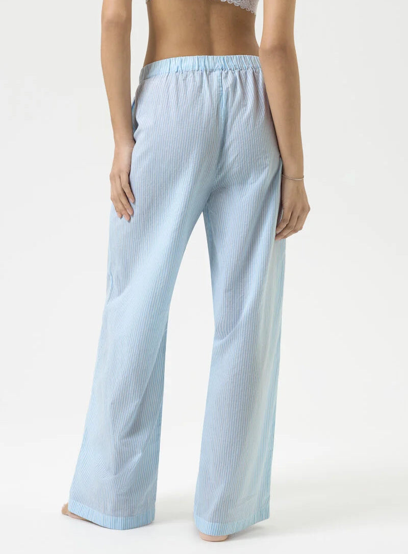 Nattøy bukse pysjbukse pysjamas bomull blå striper, Mey cotton stripes, Frilin undertøy norge